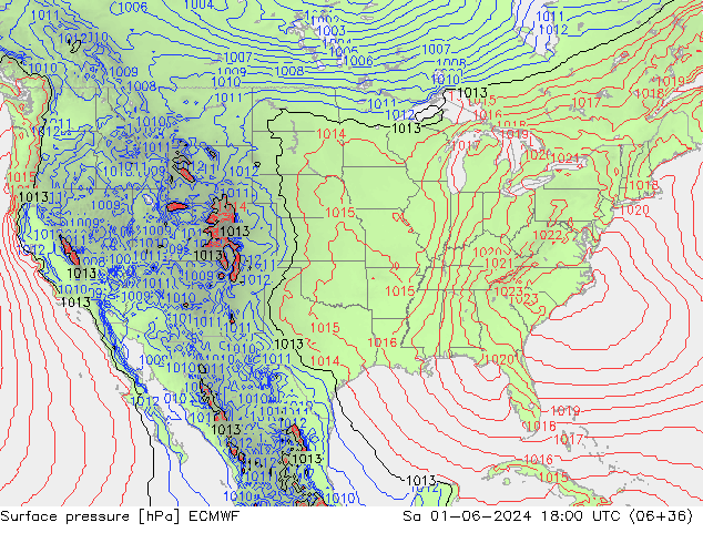 pression de l'air ECMWF sam 01.06.2024 18 UTC