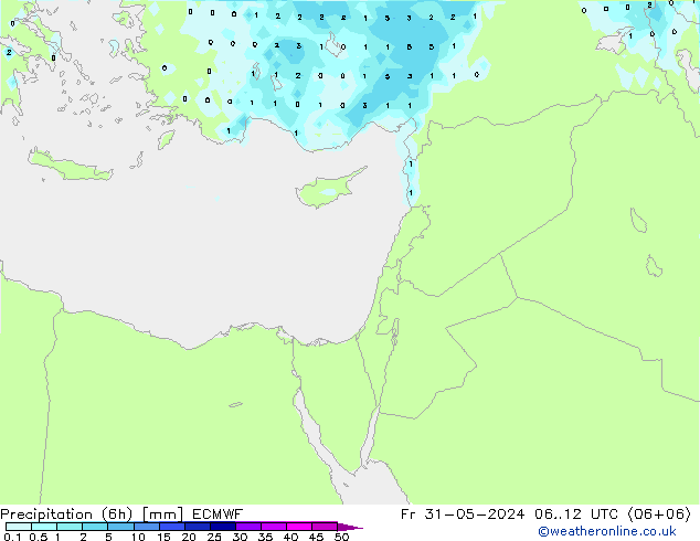 Precipitação (6h) ECMWF Sex 31.05.2024 12 UTC