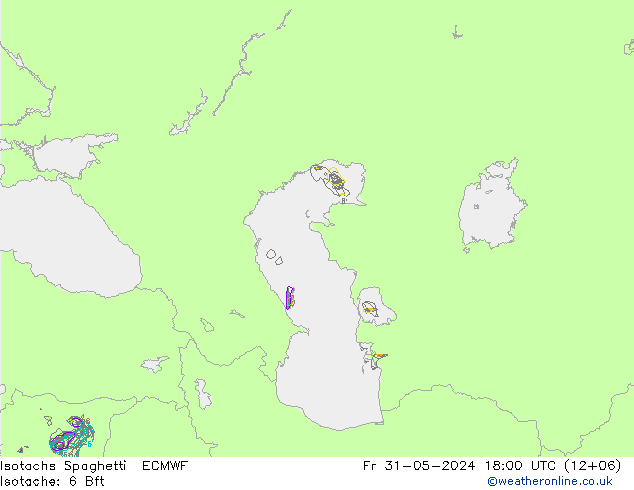 Isotaca Spaghetti ECMWF vie 31.05.2024 18 UTC