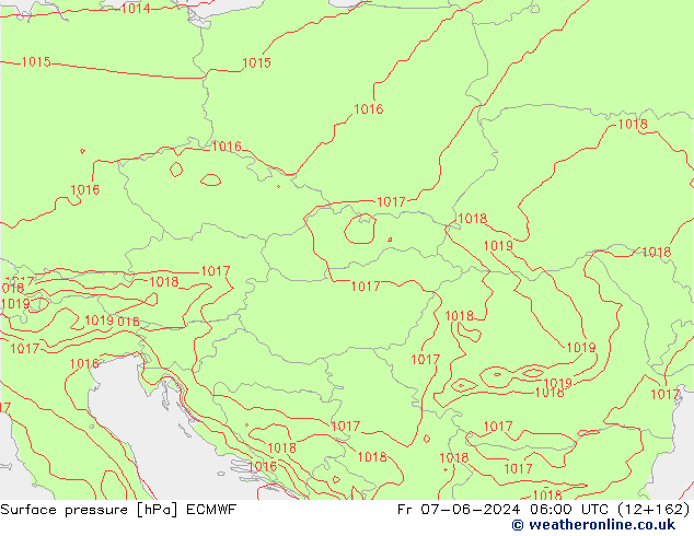 Surface pressure ECMWF Fr 07.06.2024 06 UTC