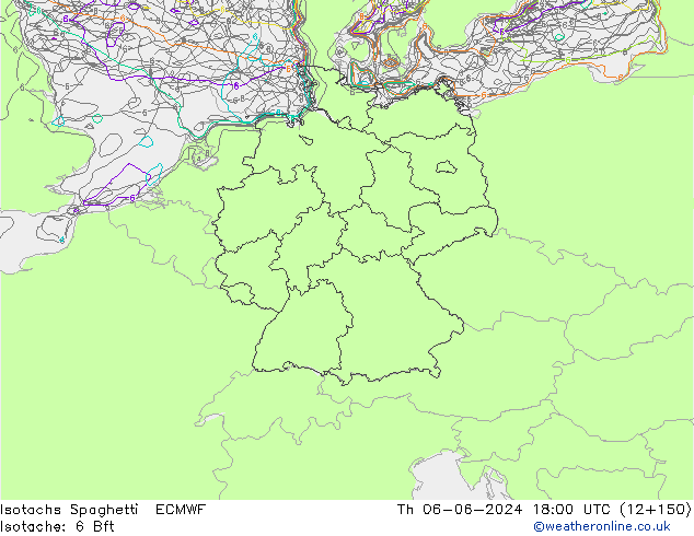 Isotachs Spaghetti ECMWF  06.06.2024 18 UTC
