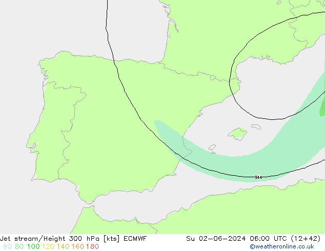 Jet Akımları ECMWF Paz 02.06.2024 06 UTC