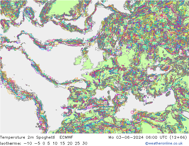 Temperaturkarte Spaghetti ECMWF Mo 03.06.2024 06 UTC