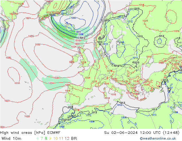 Sturmfelder ECMWF So 02.06.2024 12 UTC