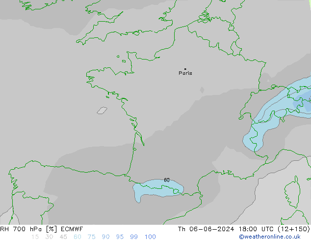 RH 700 hPa ECMWF Do 06.06.2024 18 UTC