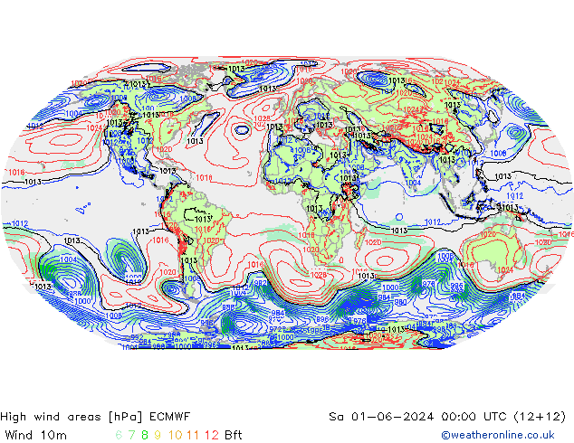 Windvelden ECMWF za 01.06.2024 00 UTC