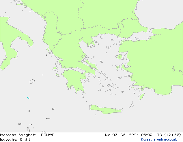 Eşrüzgar Hızları Spaghetti ECMWF Pzt 03.06.2024 06 UTC