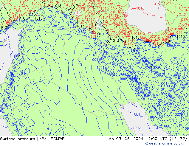 pression de l'air ECMWF lun 03.06.2024 12 UTC