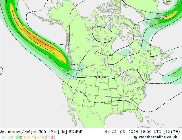 Straalstroom ECMWF ma 03.06.2024 18 UTC