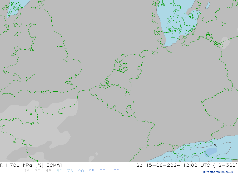 RH 700 hPa ECMWF so. 15.06.2024 12 UTC