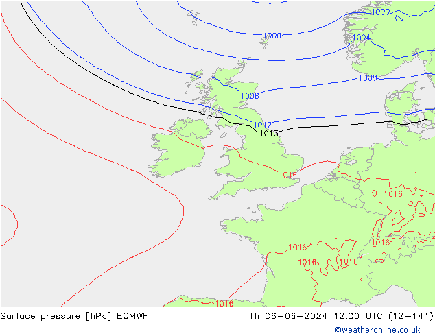 Yer basıncı ECMWF Per 06.06.2024 12 UTC