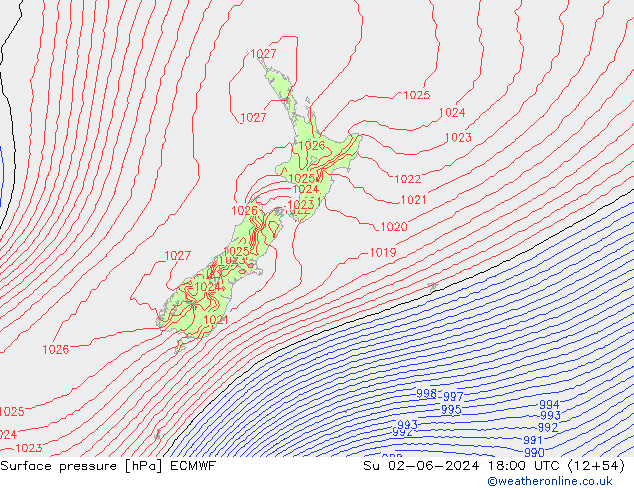 ciśnienie ECMWF nie. 02.06.2024 18 UTC