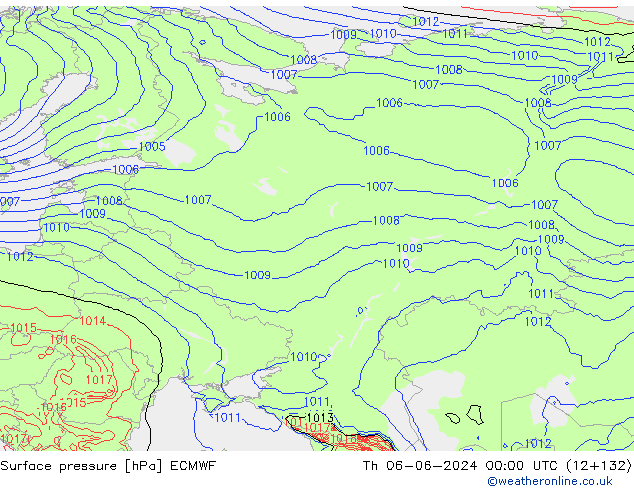 Yer basıncı ECMWF Per 06.06.2024 00 UTC