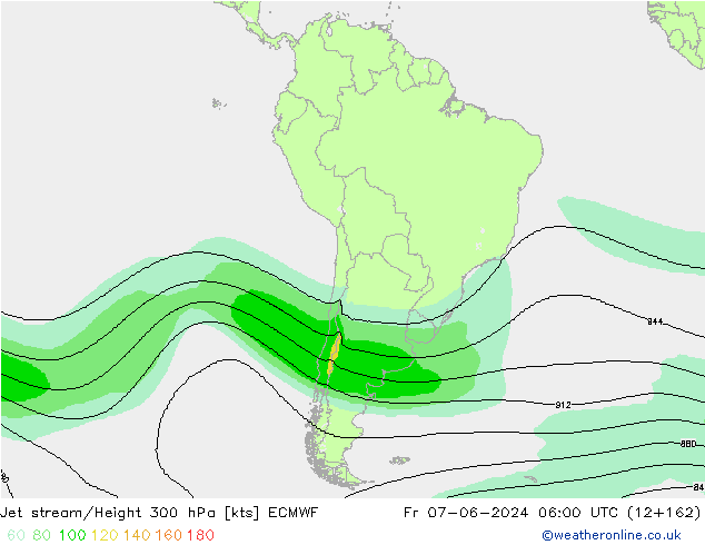 Straalstroom ECMWF vr 07.06.2024 06 UTC