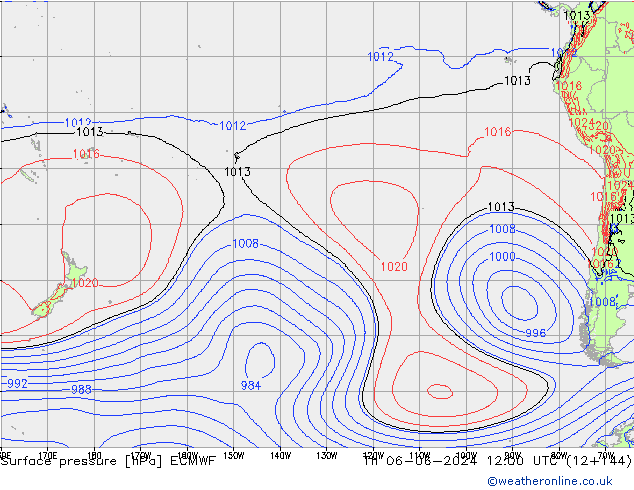 Pressione al suolo ECMWF gio 06.06.2024 12 UTC