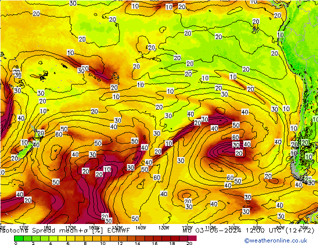 Isotachs Spread ECMWF Mo 03.06.2024 12 UTC