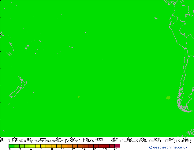 RH 700 hPa Spread ECMWF Sa 01.06.2024 00 UTC