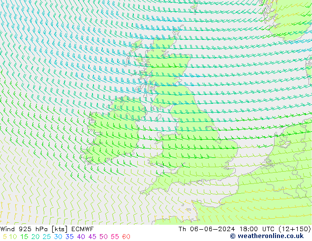 Wind 925 hPa ECMWF do 06.06.2024 18 UTC