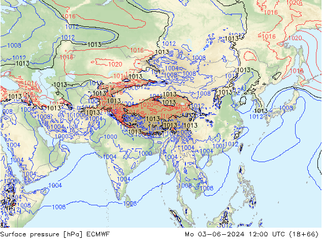 ciśnienie ECMWF pon. 03.06.2024 12 UTC