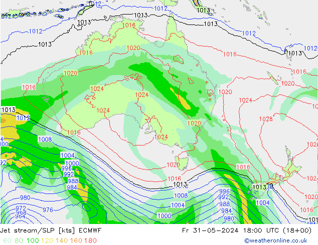 Courant-jet ECMWF ven 31.05.2024 18 UTC