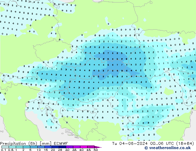 opad (6h) ECMWF wto. 04.06.2024 06 UTC