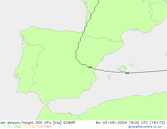 Jet Akımları ECMWF Pzt 03.06.2024 18 UTC