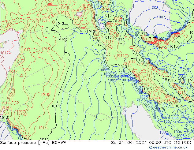 pression de l'air ECMWF sam 01.06.2024 00 UTC