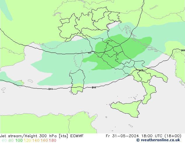 Jet Akımları ECMWF Cu 31.05.2024 18 UTC