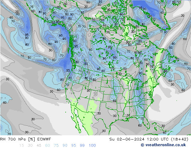 700 hPa Nispi Nem ECMWF Paz 02.06.2024 12 UTC