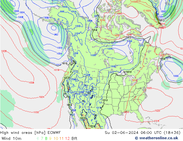 High wind areas ECMWF dim 02.06.2024 06 UTC