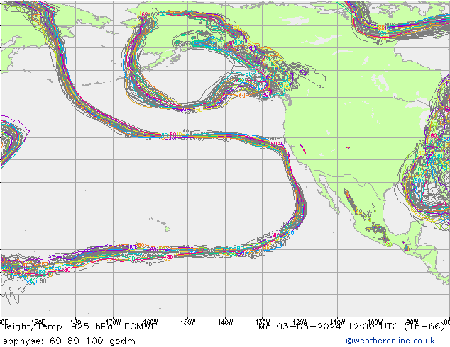 Yükseklik/Sıc. 925 hPa ECMWF Pzt 03.06.2024 12 UTC