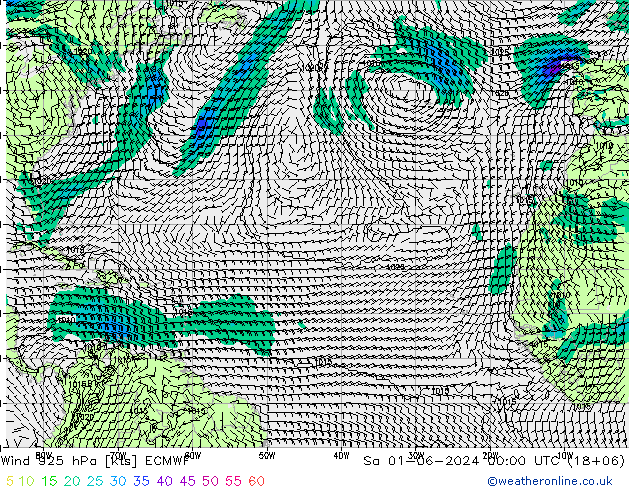 Wind 925 hPa ECMWF Sa 01.06.2024 00 UTC