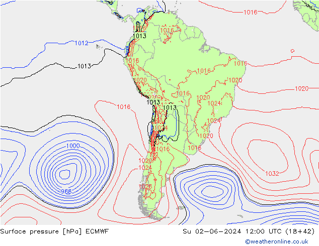 ciśnienie ECMWF nie. 02.06.2024 12 UTC