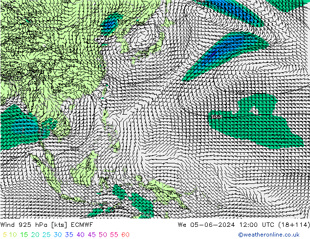 Wind 925 hPa ECMWF wo 05.06.2024 12 UTC