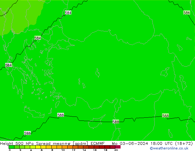 Height 500 hPa Spread ECMWF Seg 03.06.2024 18 UTC