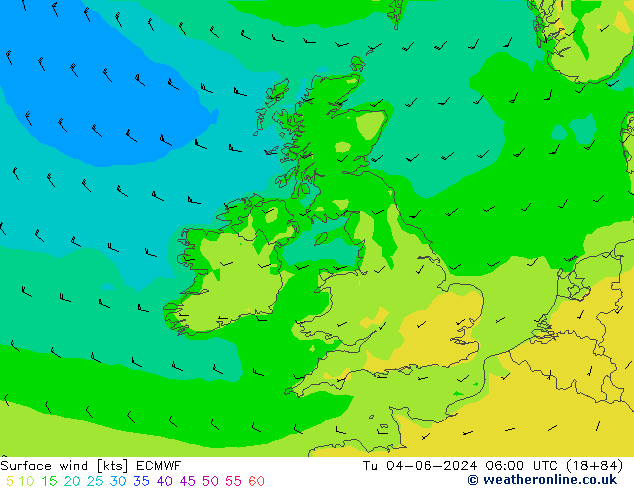 Vent 10 m ECMWF mar 04.06.2024 06 UTC