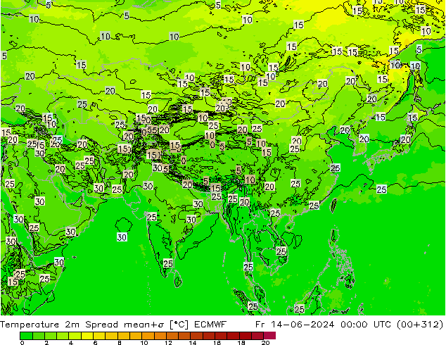     Spread ECMWF  14.06.2024 00 UTC