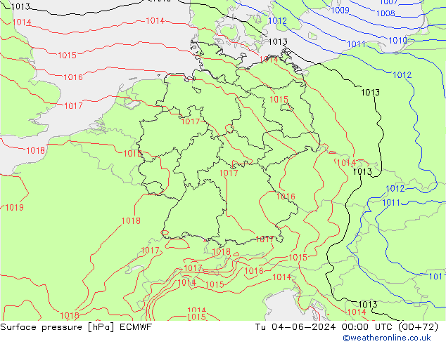 Bodendruck ECMWF Di 04.06.2024 00 UTC