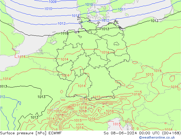 pression de l'air ECMWF sam 08.06.2024 00 UTC