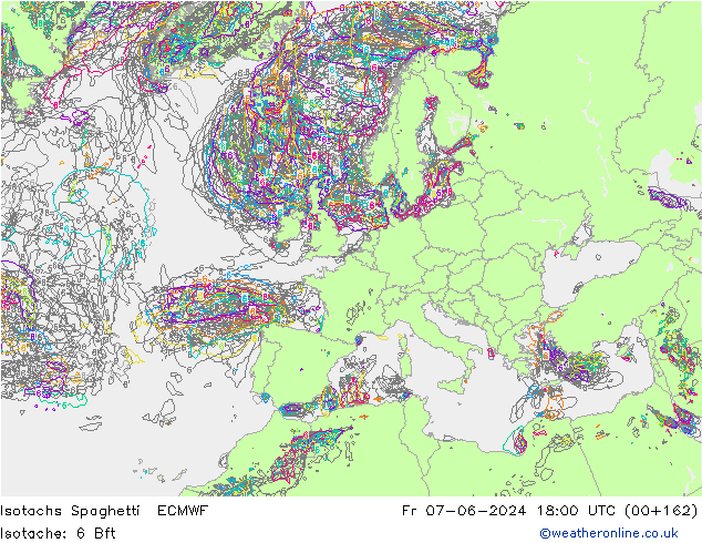 Isotachs Spaghetti ECMWF пт 07.06.2024 18 UTC