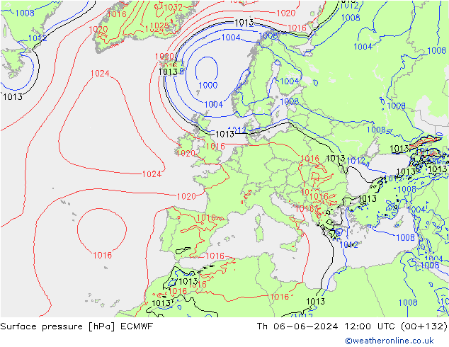 pression de l'air ECMWF jeu 06.06.2024 12 UTC