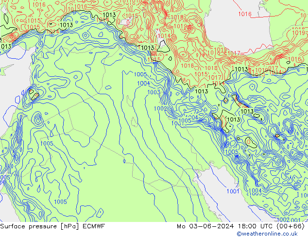 pression de l'air ECMWF lun 03.06.2024 18 UTC