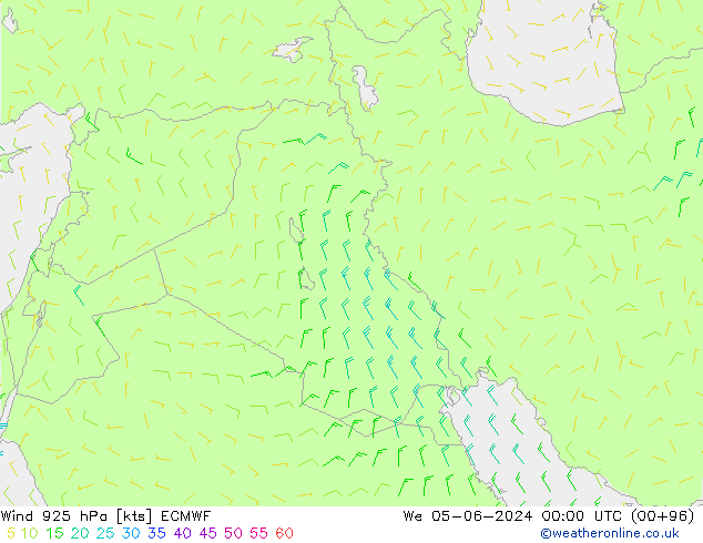 Wind 925 hPa ECMWF We 05.06.2024 00 UTC