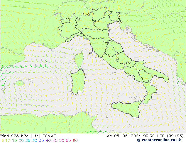 Wind 925 hPa ECMWF wo 05.06.2024 00 UTC