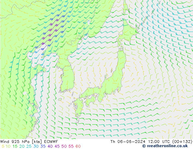 Wind 925 hPa ECMWF do 06.06.2024 12 UTC