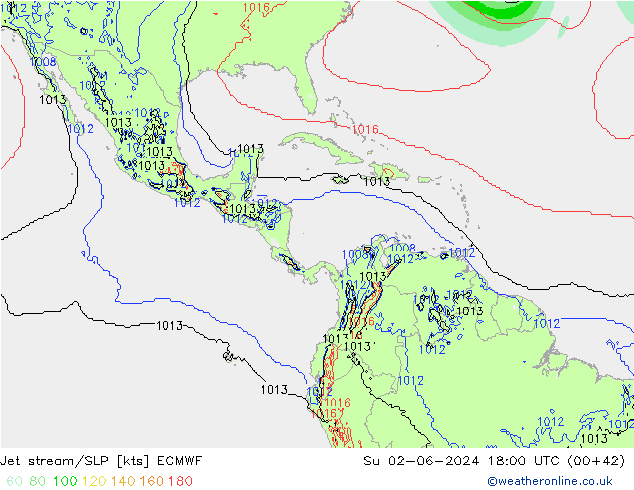 Jet stream/SLP ECMWF Su 02.06.2024 18 UTC
