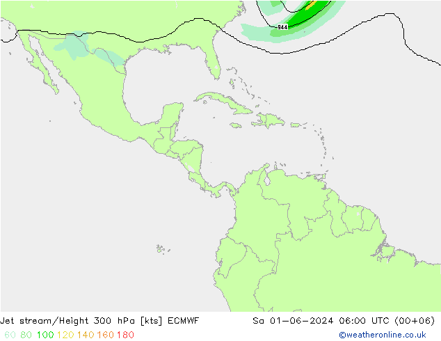 Jet stream/Height 300 hPa ECMWF Sa 01.06.2024 06 UTC