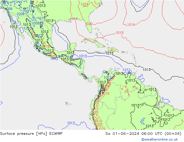 Yer basıncı ECMWF Cts 01.06.2024 06 UTC