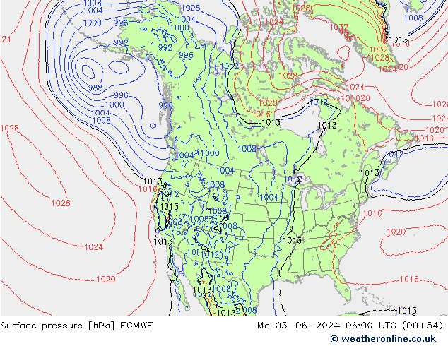 pression de l'air ECMWF lun 03.06.2024 06 UTC