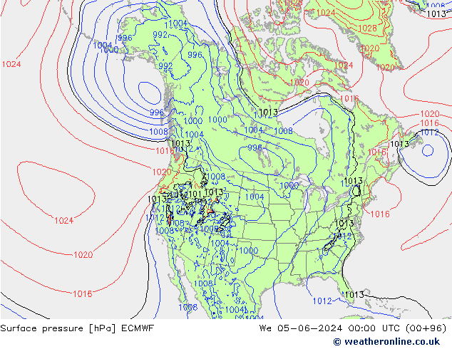 Bodendruck ECMWF Mi 05.06.2024 00 UTC